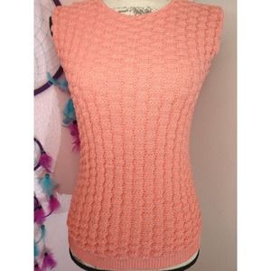 1970's Antron Nylon Knit stretch Pink top